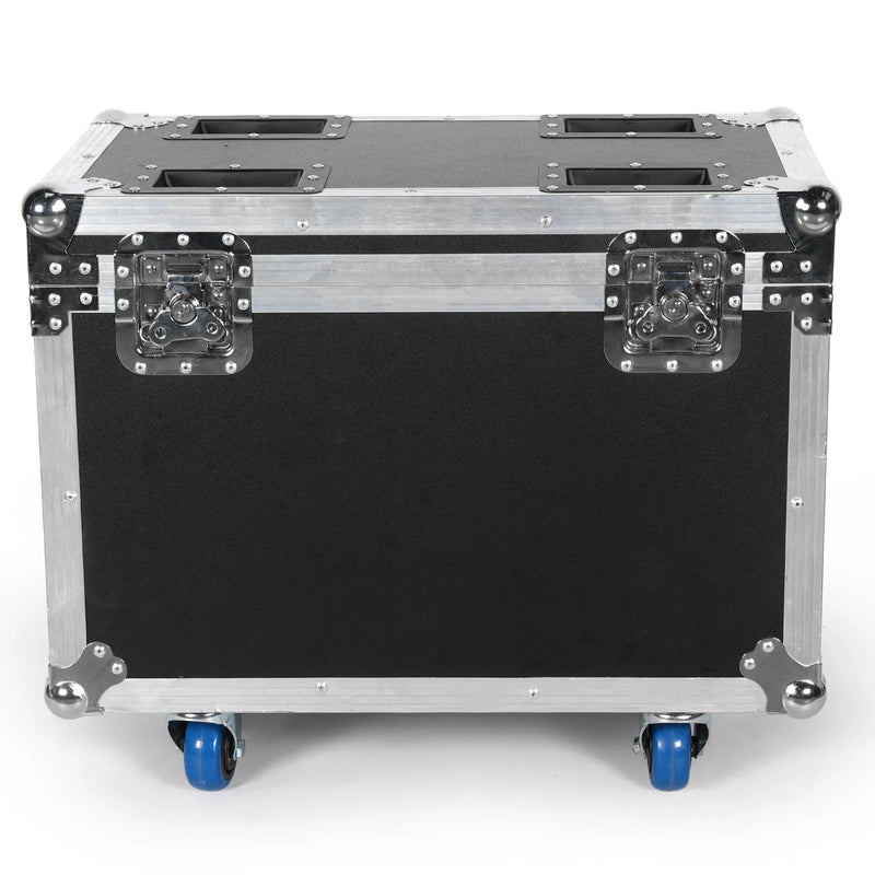 Flight case à roulettes pour 2 lyres wash 19 x 15 W