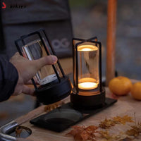 Lampe de table sans fil lanterne en aluminium, tactile, 3 teintes, USB-C