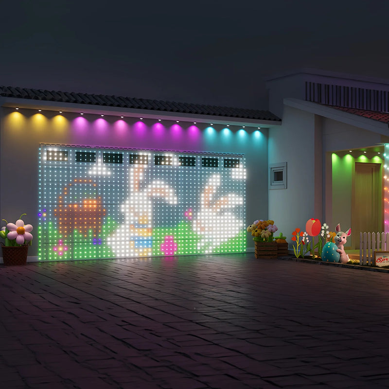 Rideau lumineux LED à motifs et texte, application Bluetooth, 2 ou 3 m