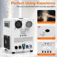 Machine à étincelles froides 800 W DMX, télécommande et jet de 5,5 m