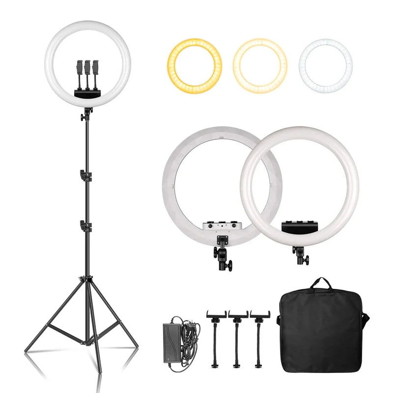 Anneau lumineux 45 cm avec support mural, trépied ou support de table