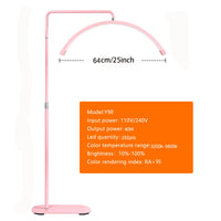 Lampe demi-lune LED sur pied – Rose, modèle C