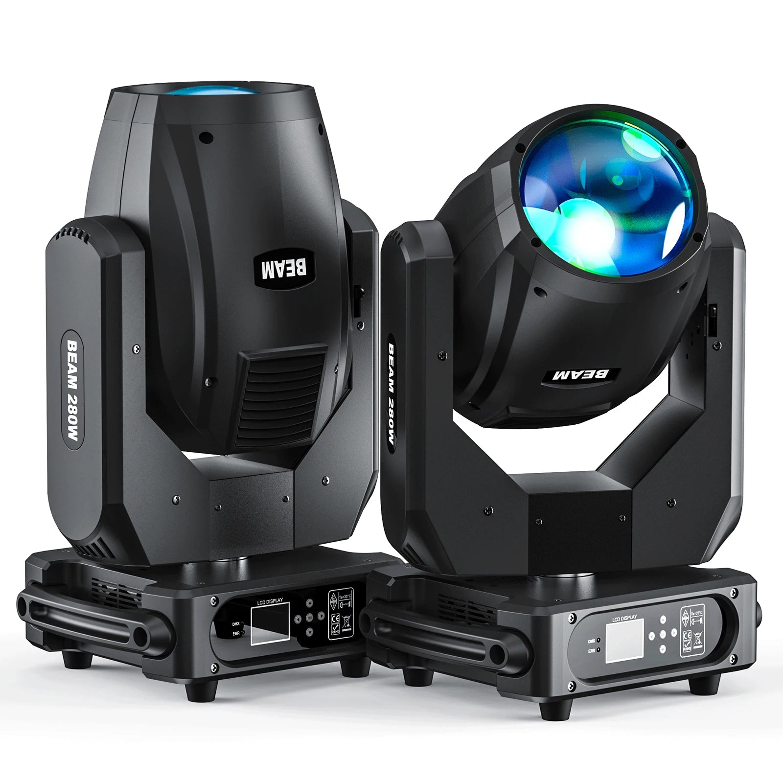 Lyre beam 10R 280 W à effet arc-en-ciel et atomisation, DMX 16 canaux