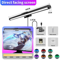 Barre lumineuse écran PC – barre droite de 44 cm avec RGB, cinq températures de blanc, support et notice