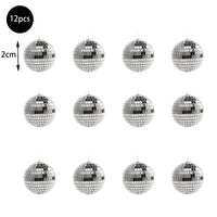 Boules à facettes miroir pour sapin de Noël, 2 à 10 cm
