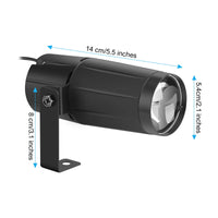 Lot de 2 pinspots LED blancs 3 W pour boule à facettes et soirée disco