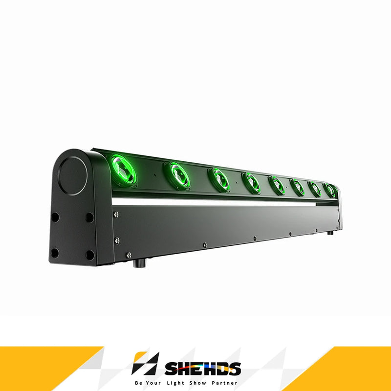 Barre LED à tête mobile 8 x 12 W RGBW, 1 ou 2 barres