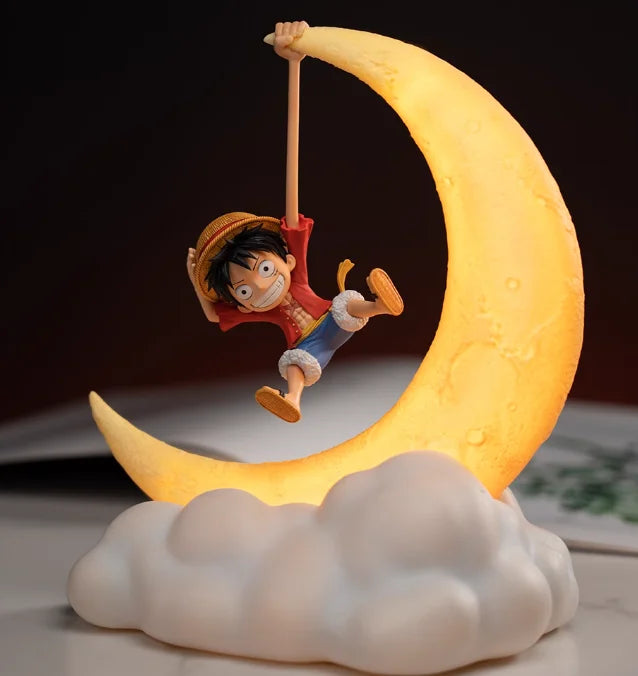 Lampe lune Luffy – lampe lune complète, vue de face