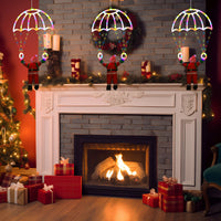 Décoration de fenêtre Père Noël en parachute – vue 3