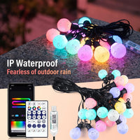 Guirlande guinguette WiFi G40 – ampoules colorées avec application et télécommande