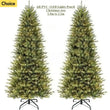 Sapin lumineux crayon en PVC, 150 à 210 cm, avec ou sans LED