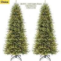 Sapin lumineux crayon en PVC, 150 à 210 cm, avec ou sans LED