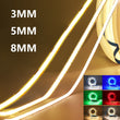 Bande LED COB ultra-fine 320 LED/m, 6 teintes, 5 V, 12 V ou 24 V