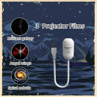 Projecteur d'étoiles USB à veilleuse chaude – lampe et 3 films