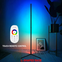 Lampadaire d'angle LED RGBIC multicolore avec télécommande, 145 ou 180 cm