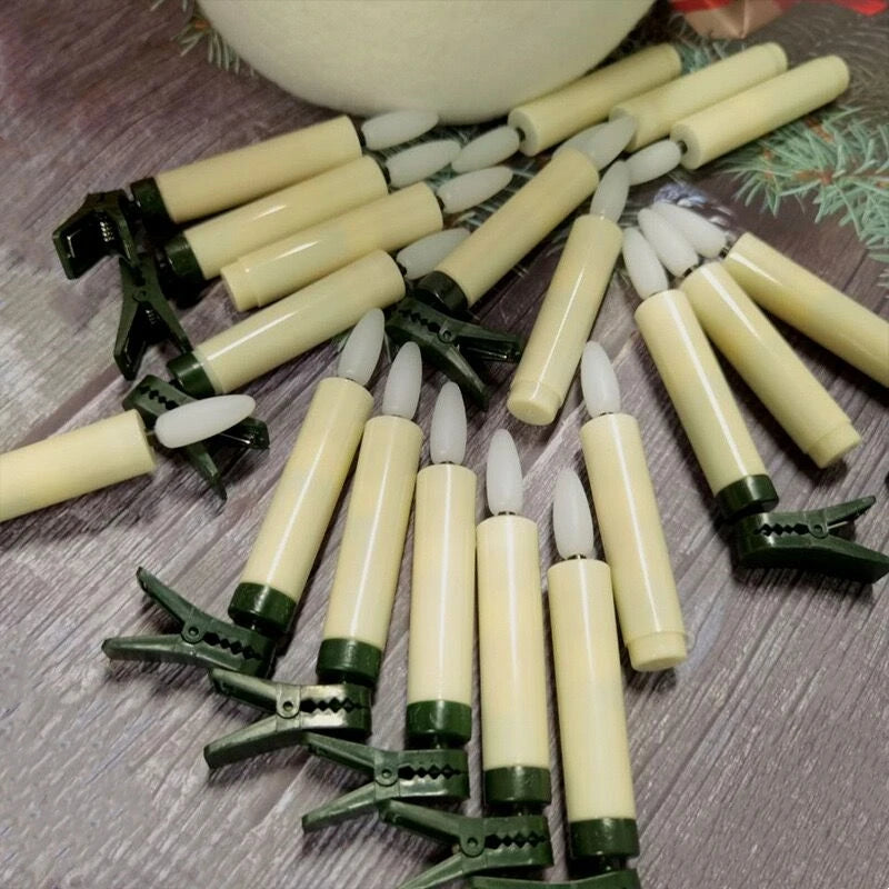 Bougies LED à clip – bougies à clip en vrac, flammes 3D