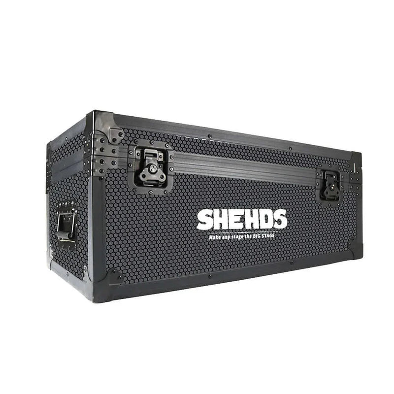 Barre LED à tête mobile 8 x 12 W – flight case de transport fermé