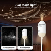 Projecteur d'étoiles galactiques USB – mode double veilleuse chaude et projecteur d'étoiles