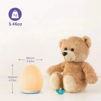 Veilleuse bébé LED en silicone, œuf ou pingouin, 7 couleurs, tactile, rechargeable