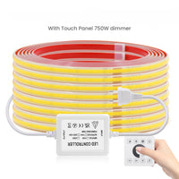 Ruban LED extérieur 220 V COB IP65 – ruban avec variateur tactile 750 W