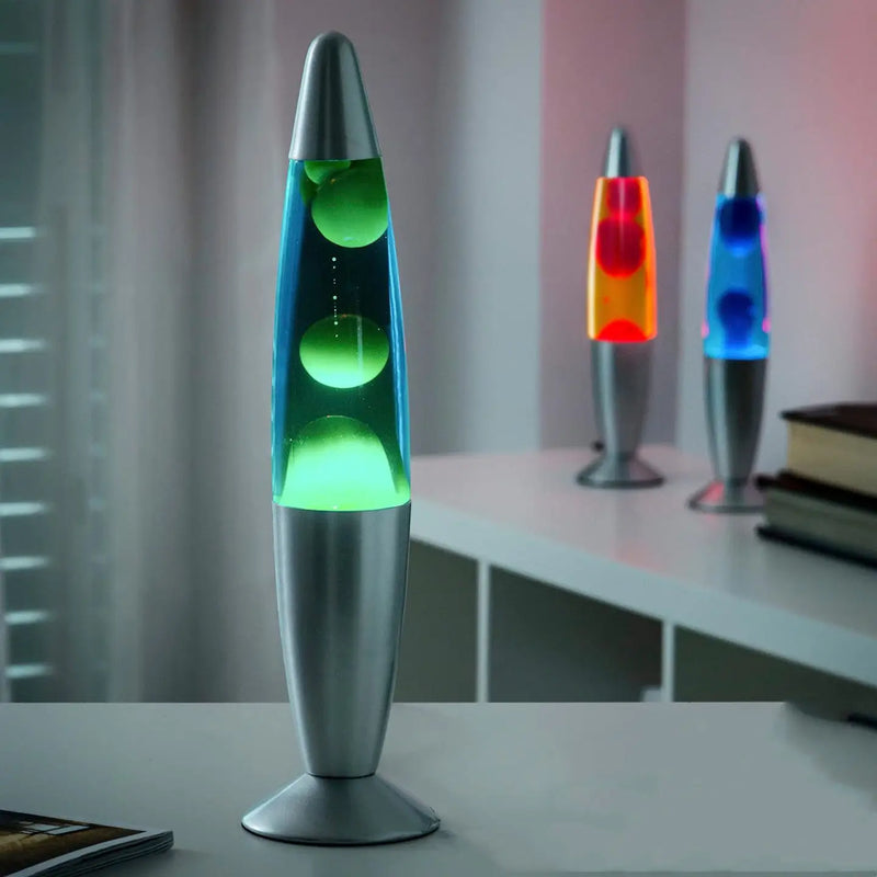 Grande lampe à lave 10 x 41 cm, 7 coloris, prise européenne