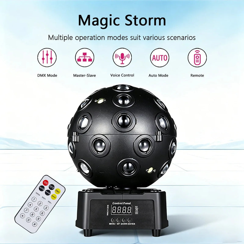 Boule magique rotative à LED 150 W, DMX 15 canaux et télécommande, à l'unité ou par lot