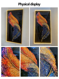 Tableau lumineux feuilles dorées – vue 19