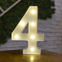 Lettres et chiffres lumineux LED à piles – chiffre 4 allumé