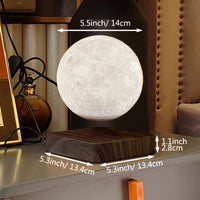 Lampe lune en lévitation magnétique 14 cm ou ampoule flottante, tactile
