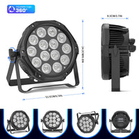 Par LED IP65 étanche, 14 LED RGBW 140 W DMX, 4 pièces