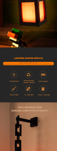 Lanterne LED pixel Minecraft – vue 8