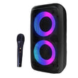 Enceinte lumineuse karaoké Bluetooth avec radio FM et micro filaire
