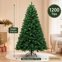 Sapin de Noël artificiel en PVC – sapin de 2,1 m sans guirlande