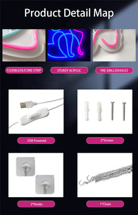 Néon sabre laser – planche des matériaux et des accessoires