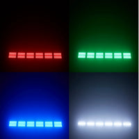 Mini stroboscope LED 60 W – effets rouge, vert, bleu et blanc par zones