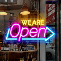 Panneau lumineux ouvert OPEN en néon LED, alimentation USB, 10 modèles