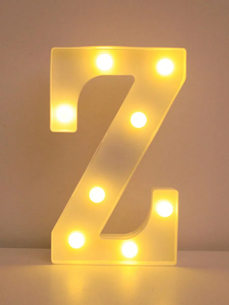 Lettre lumineuse LED 22 cm à piles, A à Z et 0 à 9