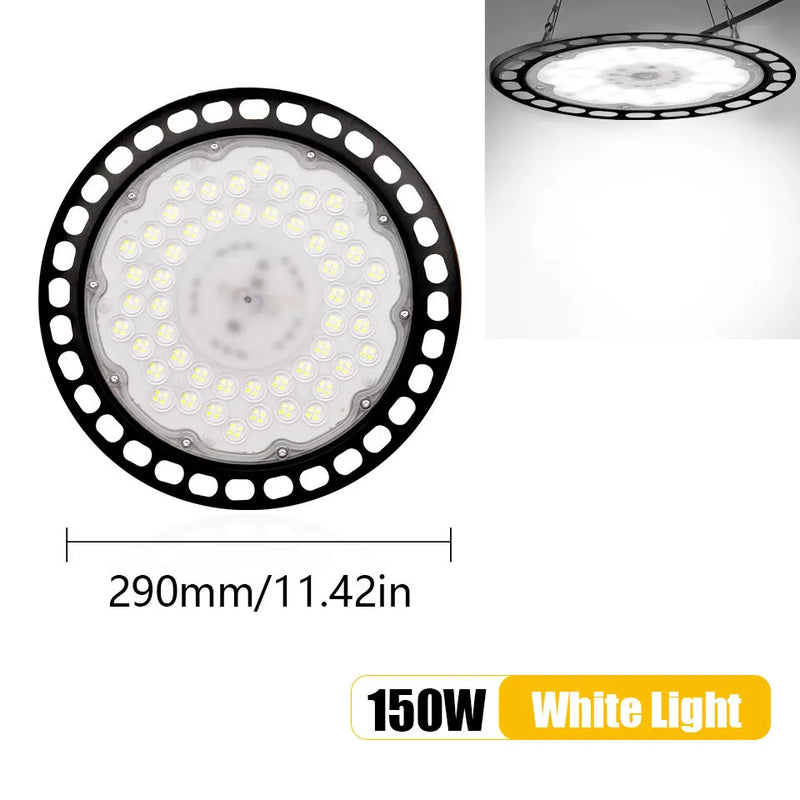 Cloche LED industrielle UFO 50 à 300 W, IP66, 6000 K ou 4000 K