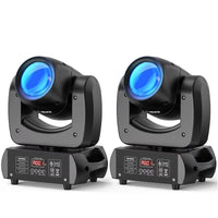 Lyre beam LED 120 W, lot de 2, 7 gobos, prisme à 18 facettes, DMX 12 canaux