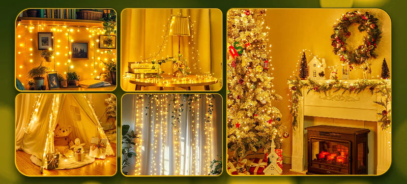Guirlande lumineuse sapin en fil de cuivre – vue 5