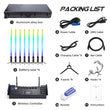Kit de 8 tubes LED pixel sans fil IP65, 113 cm, valise à roulettes