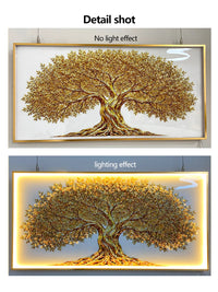 Tableau lumineux LED arbre de vie doré – vue 12