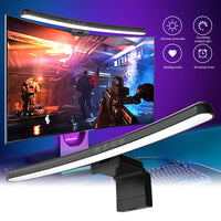 Barre lumineuse écran – barre incurvée au-dessus d'un écran de jeu avec lumière d'ambiance RGB