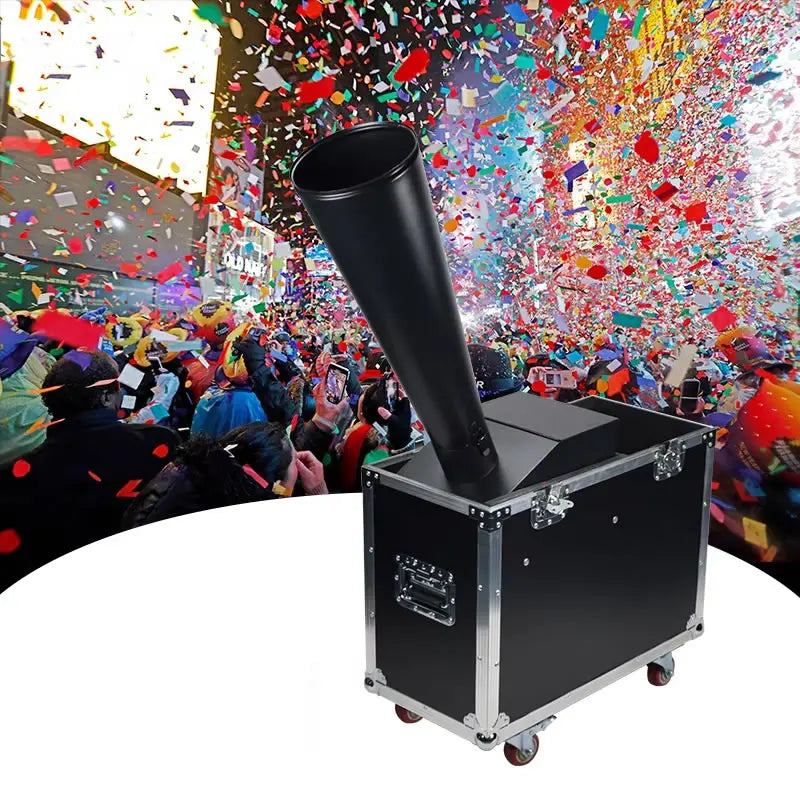 Machine à confettis CO2 en flight case, tir 5 à 10 m