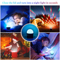 Mini boule disco LED rechargeable – couvercle fermé en veilleuse