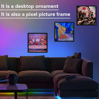 Cadre lumineux LED pixel art programmable avec application Bluetooth, 20 ou 26 cm
