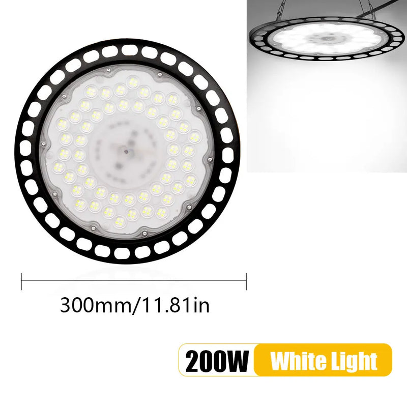 Cloche LED industrielle UFO 50 à 300 W, IP66, 6000 K ou 4000 K