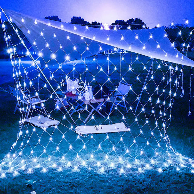 Filet lumineux LED extérieur 220 V, 4 couleurs, 1,5 x 1,5 à 3 x 2 m
