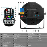 Lot de 4 projecteurs PAR LED sans fil sur batterie 5 500 mAh, 12 LED RGBW, DMX et télécommande