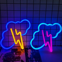 Néon LED déco gaming et chambre, 23 motifs au choix, piles ou USB